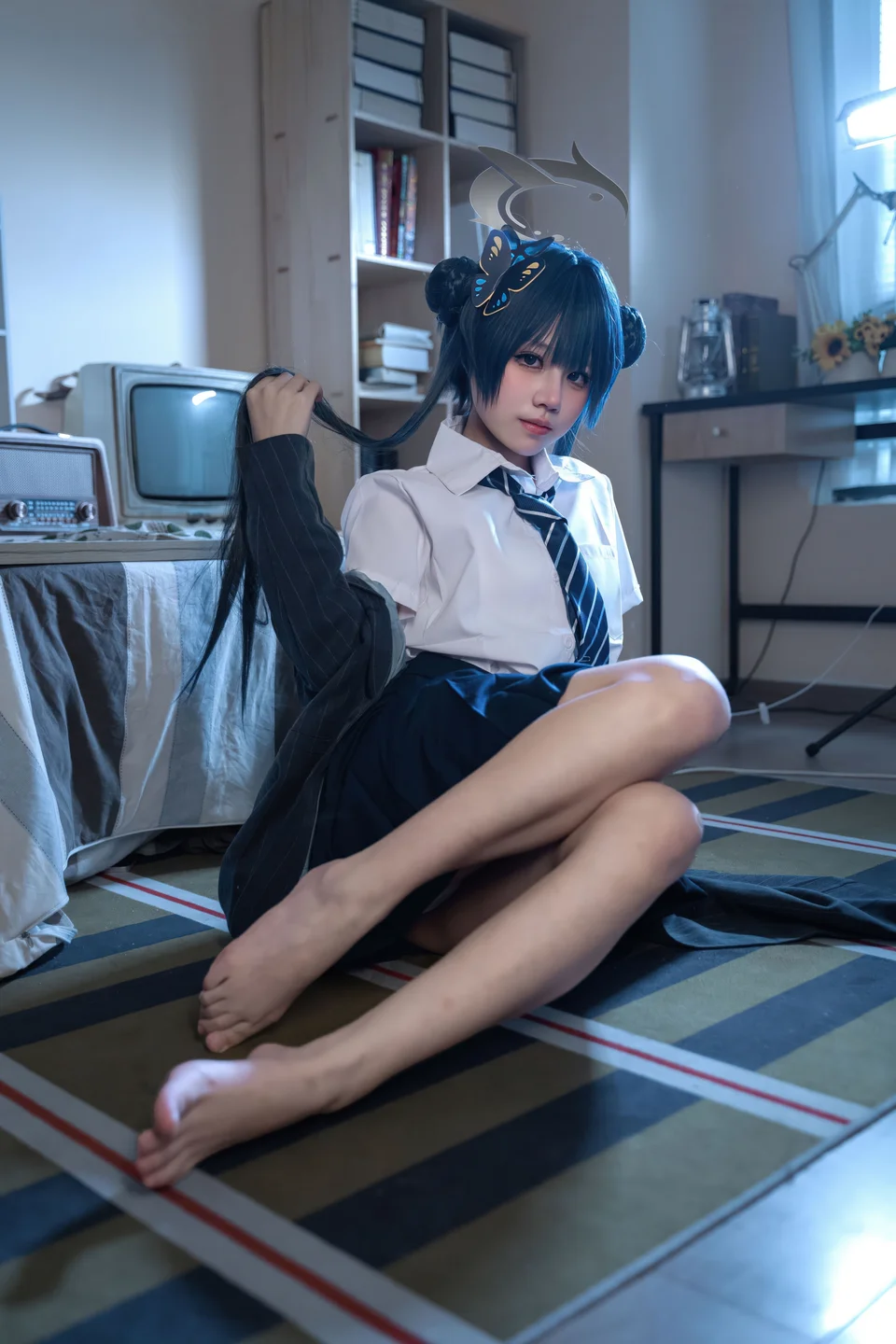 清水凪 - No.001 蔚蓝档案·龙华妃咲 JK [52P-526MB] tg@simisebaisi 【丝足阁】051.webp